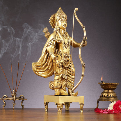 Brass Lord Rama statue | 18"