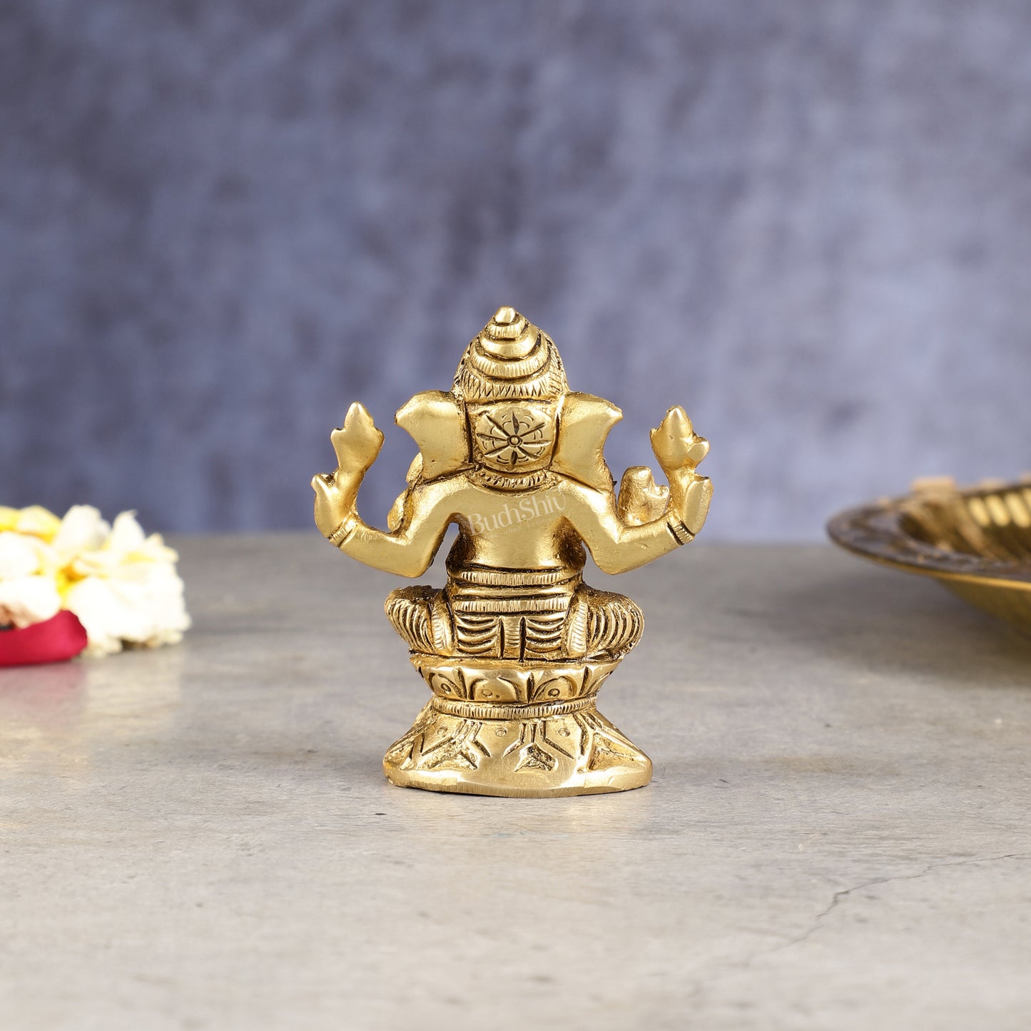 Pure brass small ganesha idol 3 inch