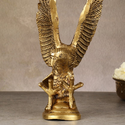 Brass Vastu Eagle with Open Feathers - 7.5" fengshui