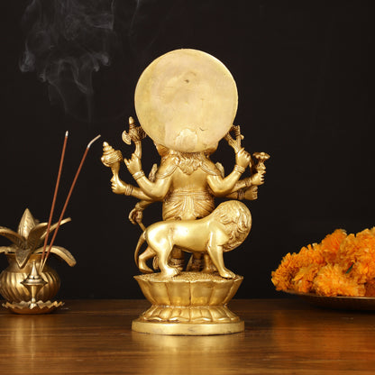 Ashirwaad Kana drishti Vinayaka Ganesha Brass Idol - 12 Inch bright