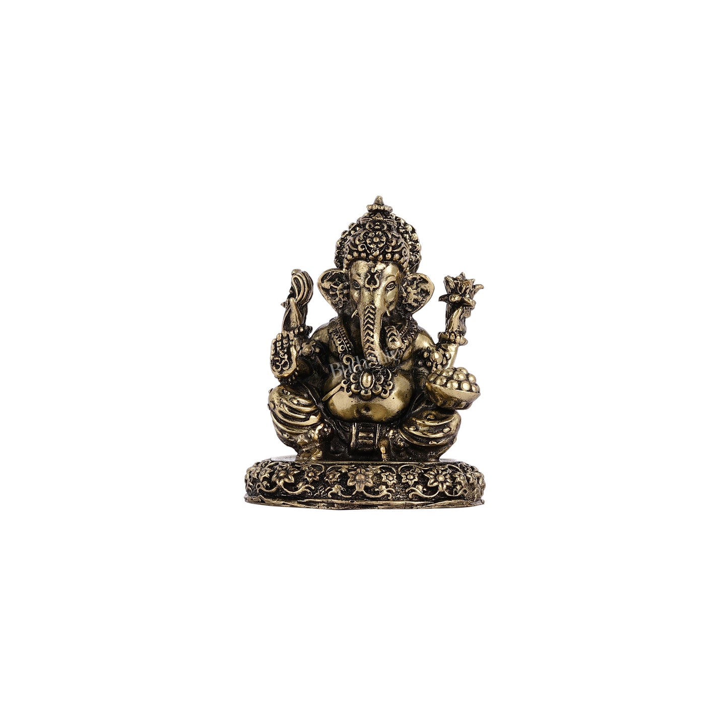 Pure brass Lightweight small ganesha idol 3"