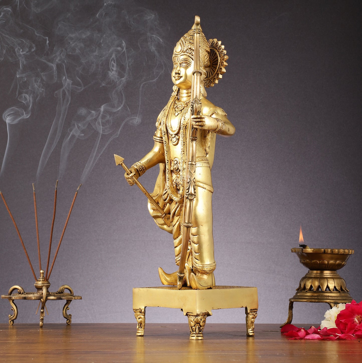 Brass Lord Rama statue | 18"