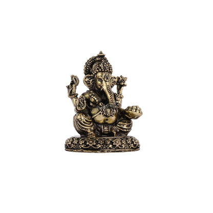 Pure brass Lightweight small ganesha idol 3"