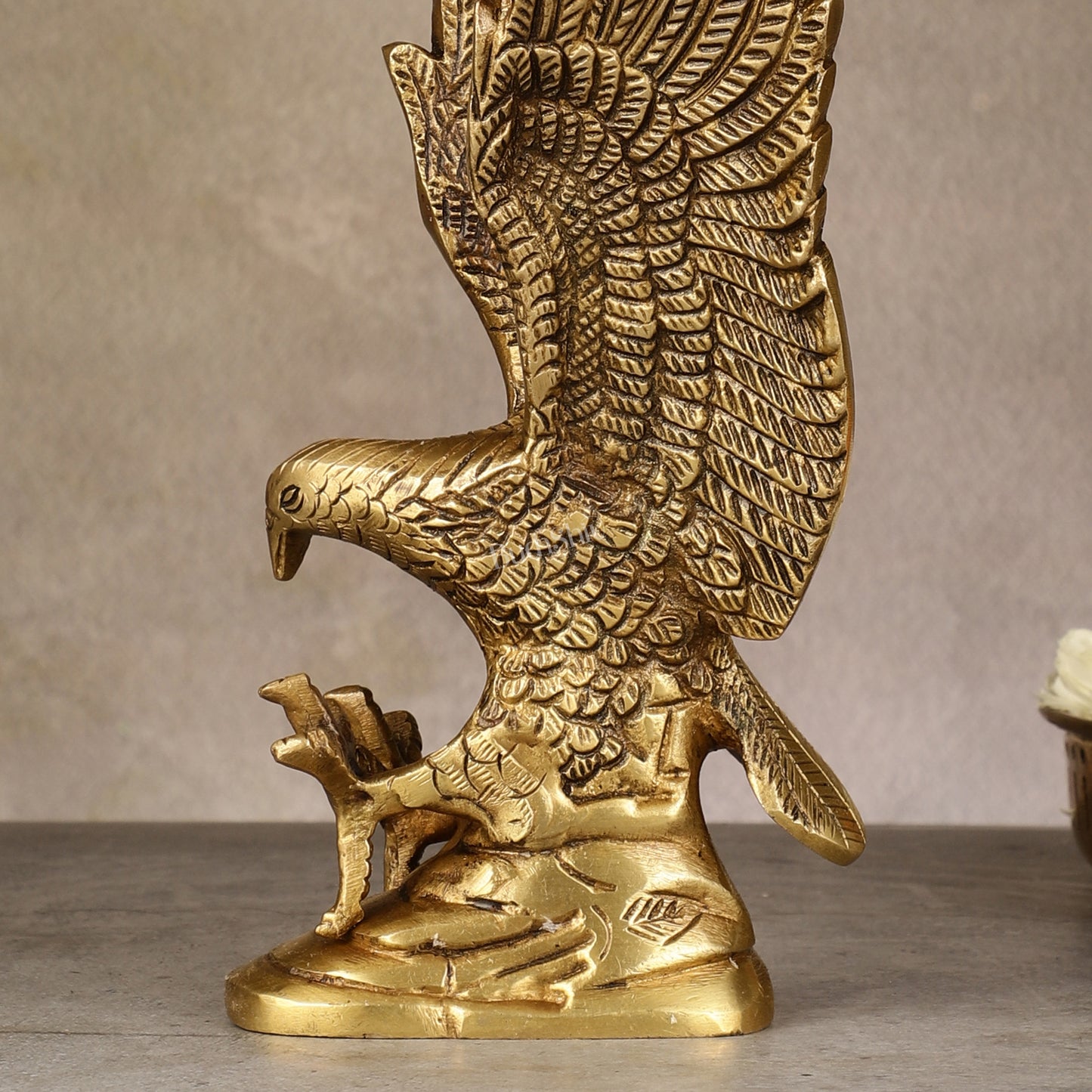 Brass Vastu Eagle with Open Feathers - 7.5" fengshui