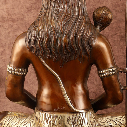 Exquisite 20 Inch Brass Lord Shiva Idol - Meditative Posture