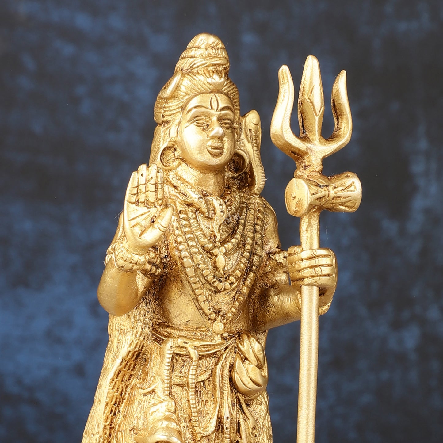 Pure Brass Standing Lord Shiva Statue - 8.5"