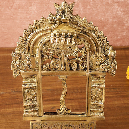 Pure Brass Singhasan Peeta for God Idols | 9 Inch Height