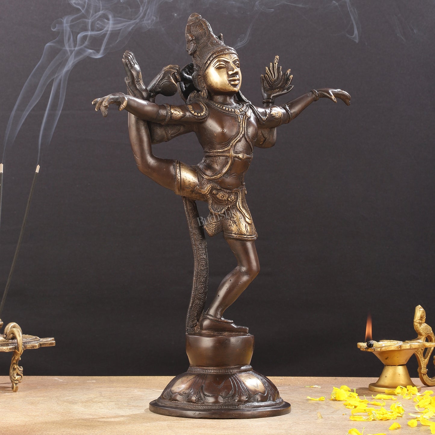 Brass Yogeshwar Dancing Shiva Idol - 14 inch