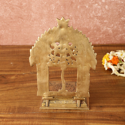 Pure Brass Singhasan Peeta for God Idols | 9 Inch Height