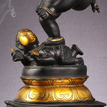 Brass Superfine Dancing Ganesha Statue - 20-Inch