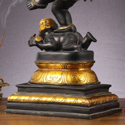 Brass Superfine Dancing Ganesha Statue - 20-Inch