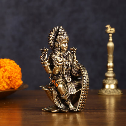 Brass Superfine Lakshmi Idol - 4 Inch