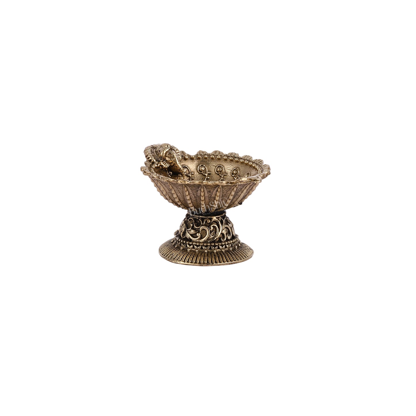 Brass Superfine Miniature Ganesha Diya Oil Lamp - 2"