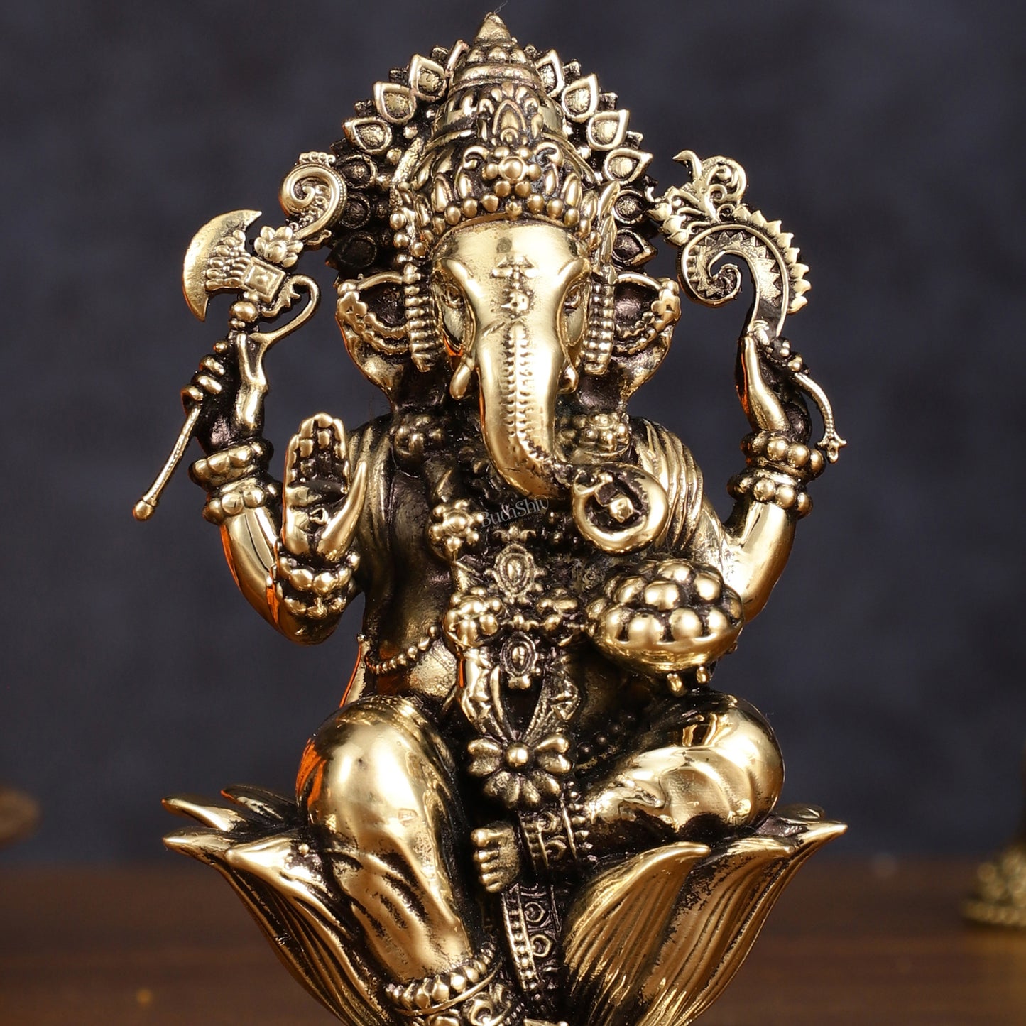 Brass Superfine Ganesh Idol - 4 Inch