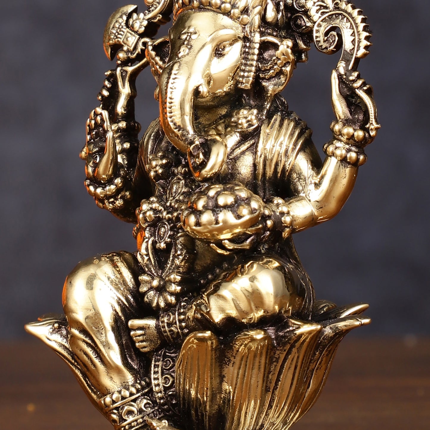 Brass Superfine Ganesh Idol - 4 Inch