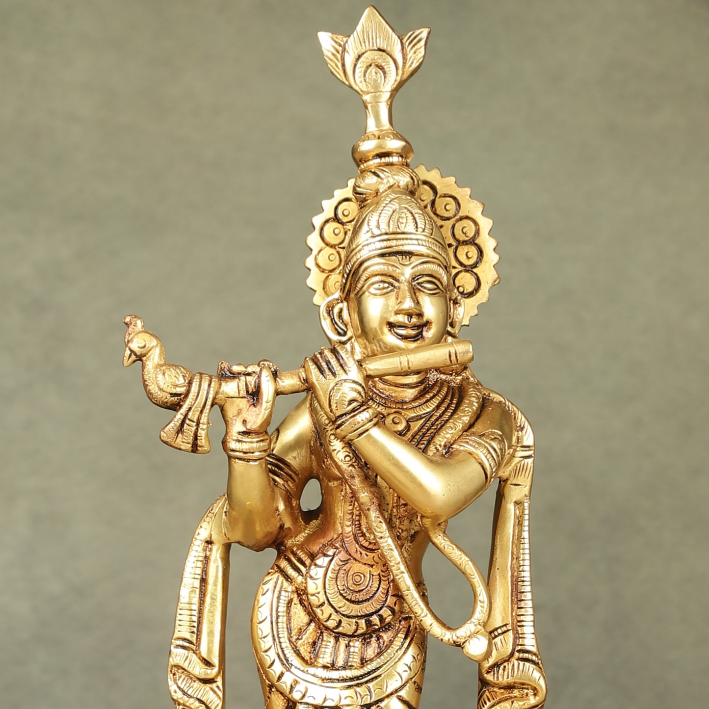 Brass Superfine Lord Krishna Idol - 12 Inch Statue