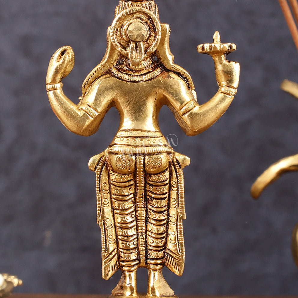 Pure Brass Superfine Dhanvantari Idol - 6.5" Height