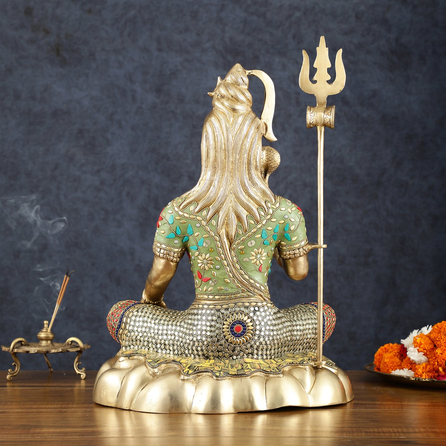 Brass Shiva Statue 20 inch Stonework