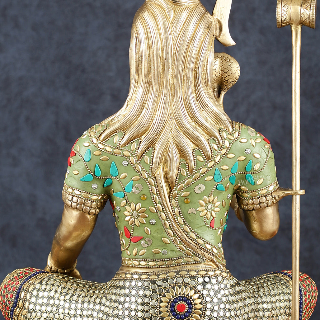 Brass Shiva Statue 20 inch Stonework