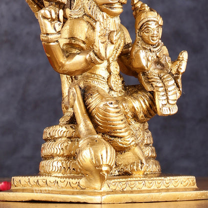 Brass Narsimha Lakshmi Idol 5.5 Inch