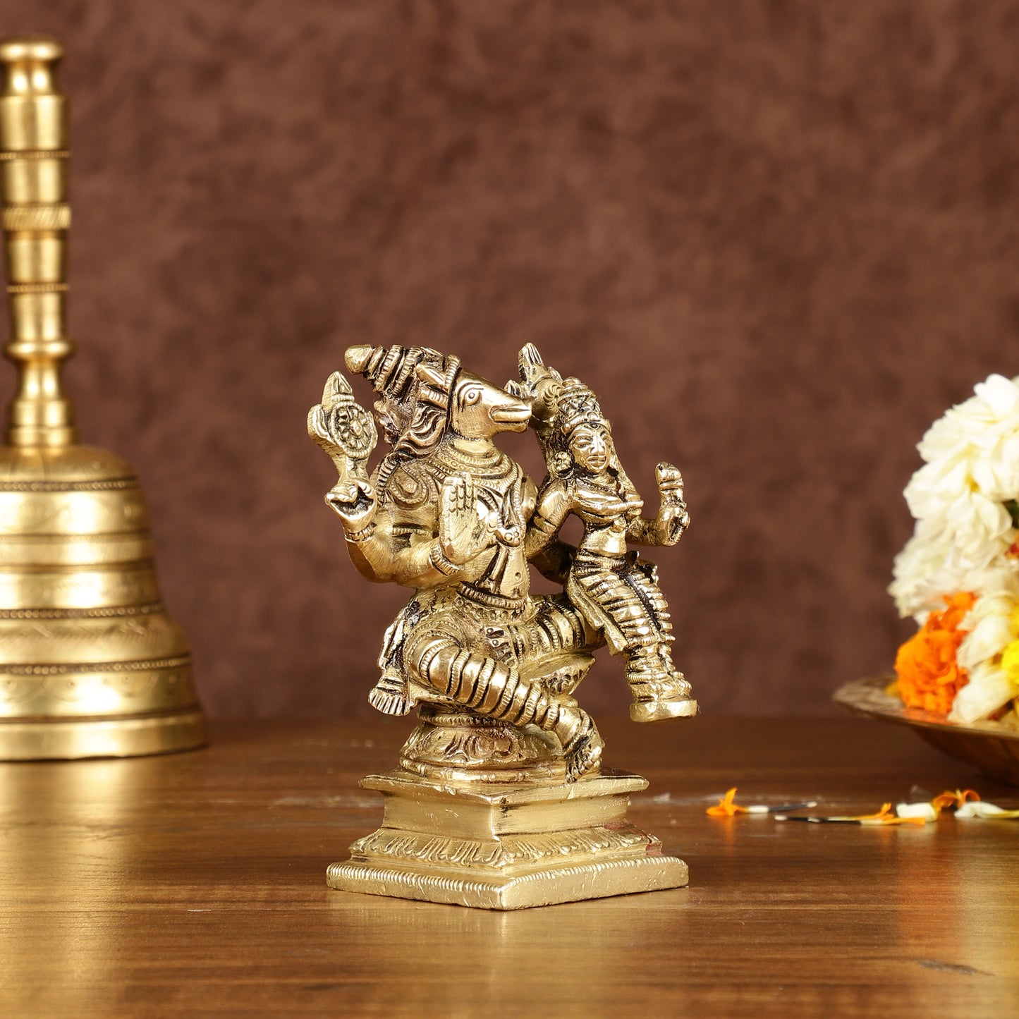 Exquisite Brass Varaha Lakshmi Idol | Height: 4 inch