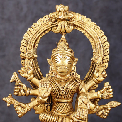 Brass Superfine Goddess Varahi Idol - 7 Inch