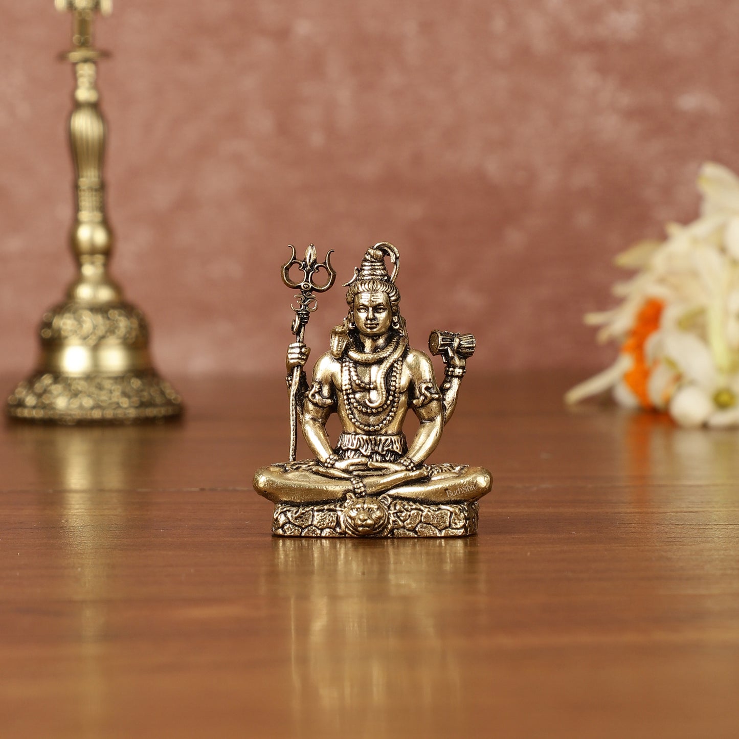 Brass superfine miniature Lord Shiva idol 2"