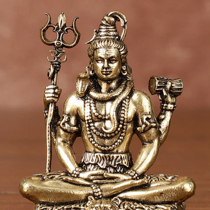 Brass superfine miniature Lord Shiva idol 2"