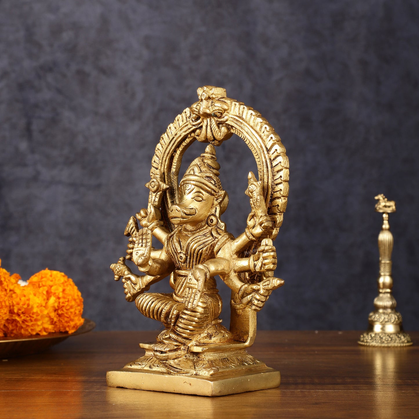 Brass Superfine Goddess Varahi Idol - 7 Inch