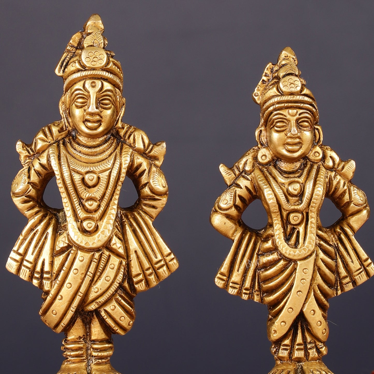 Pure Brass Vitthal Rukmani Idol 5"