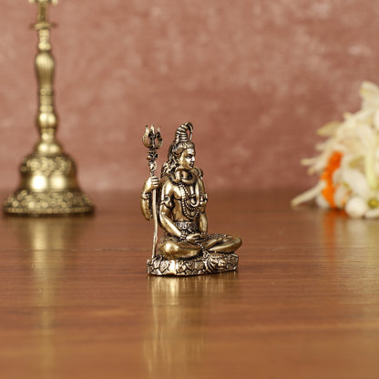 Brass superfine miniature Lord Shiva idol 2"