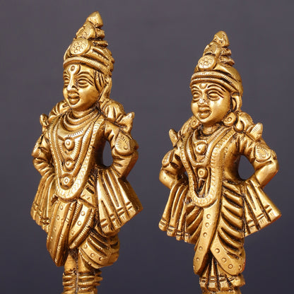 Pure Brass Vitthal Rukmani Idol 5"