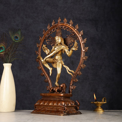 Pure Brass Nataraja Statue 17"