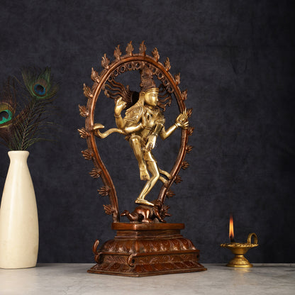 Pure Brass Nataraja Statue 17"