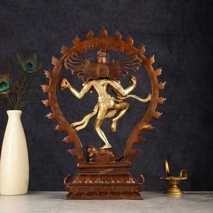 Pure Brass Nataraja Statue 17"