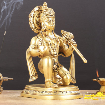 Pure Brass Lord Hanuman Statue 12 inch