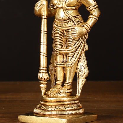 Brass Superfine Udupi Krishna Idol - 6.5" Elegant Sculpture