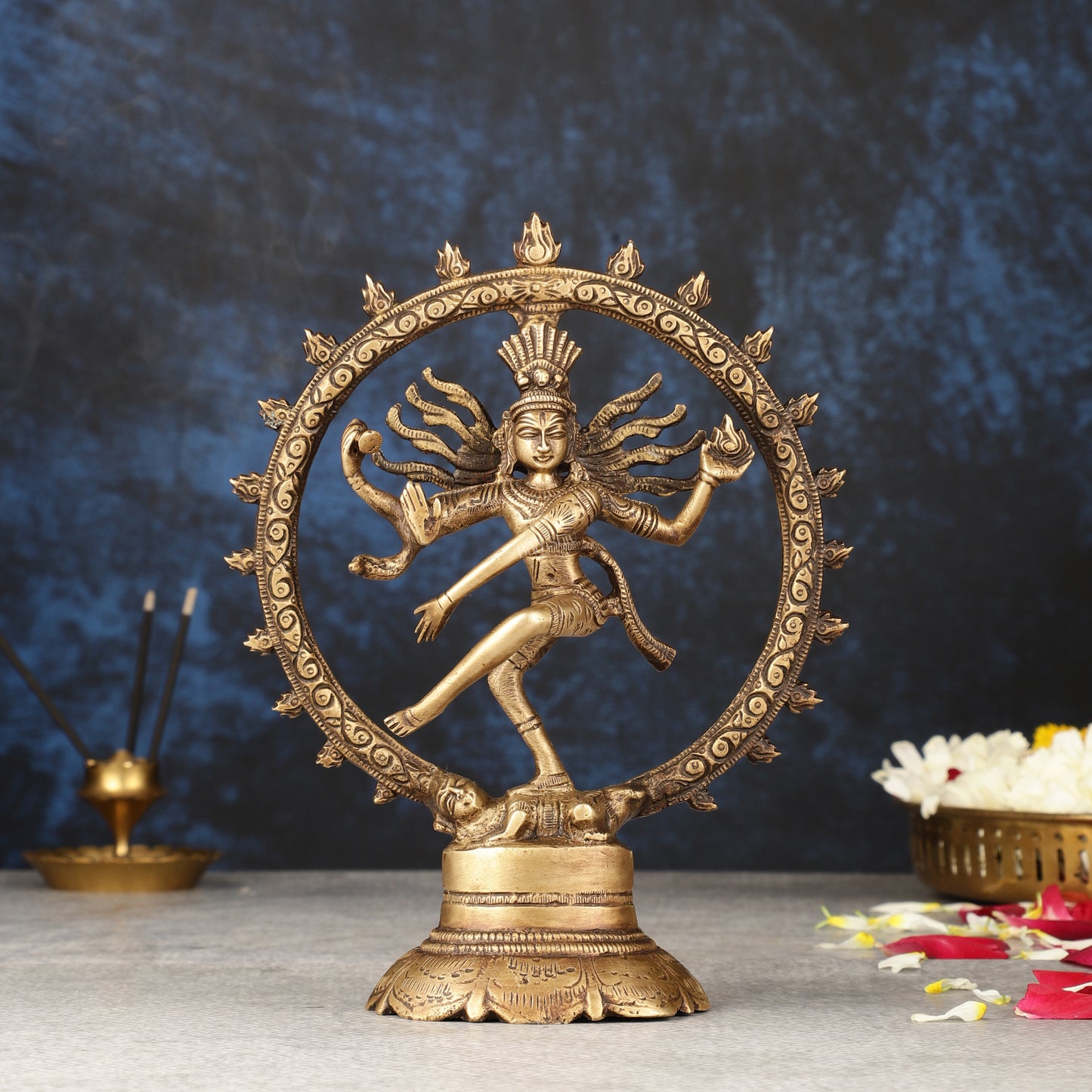 Brass Superfine Nataraja Idol - 7.5 Inch