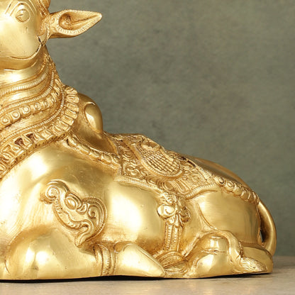 Brass Nandi statue 9.5 inch