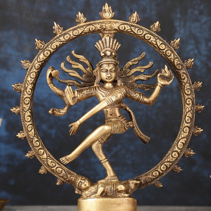 Brass Superfine Nataraja Idol - 7.5 Inch