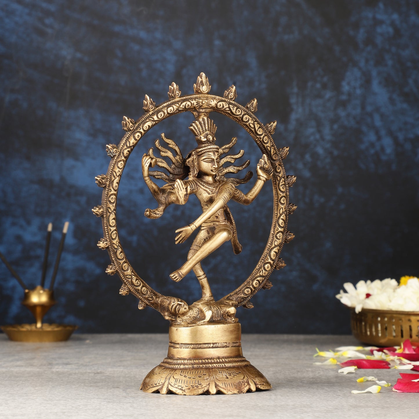 Brass Superfine Nataraja Idol - 7.5 Inch