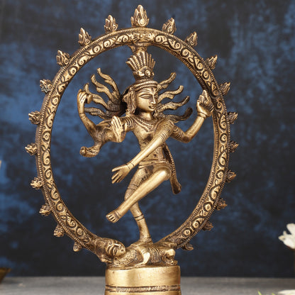 Brass Superfine Nataraja Idol - 7.5 Inch