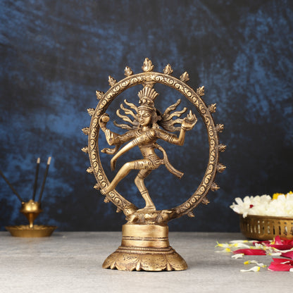 Brass Superfine Nataraja Idol - 7.5 Inch