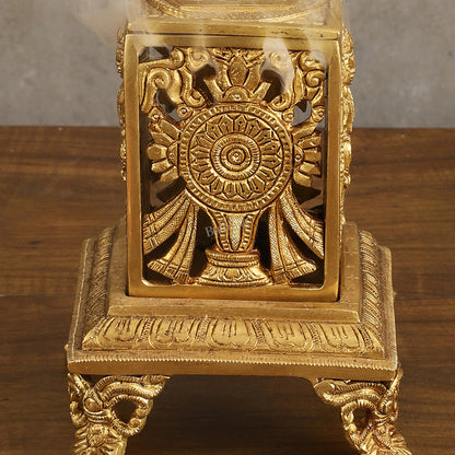 Dhoop Dhani with Shankh chakra namah design| T-Light Holder | 6.5x5x5 inch