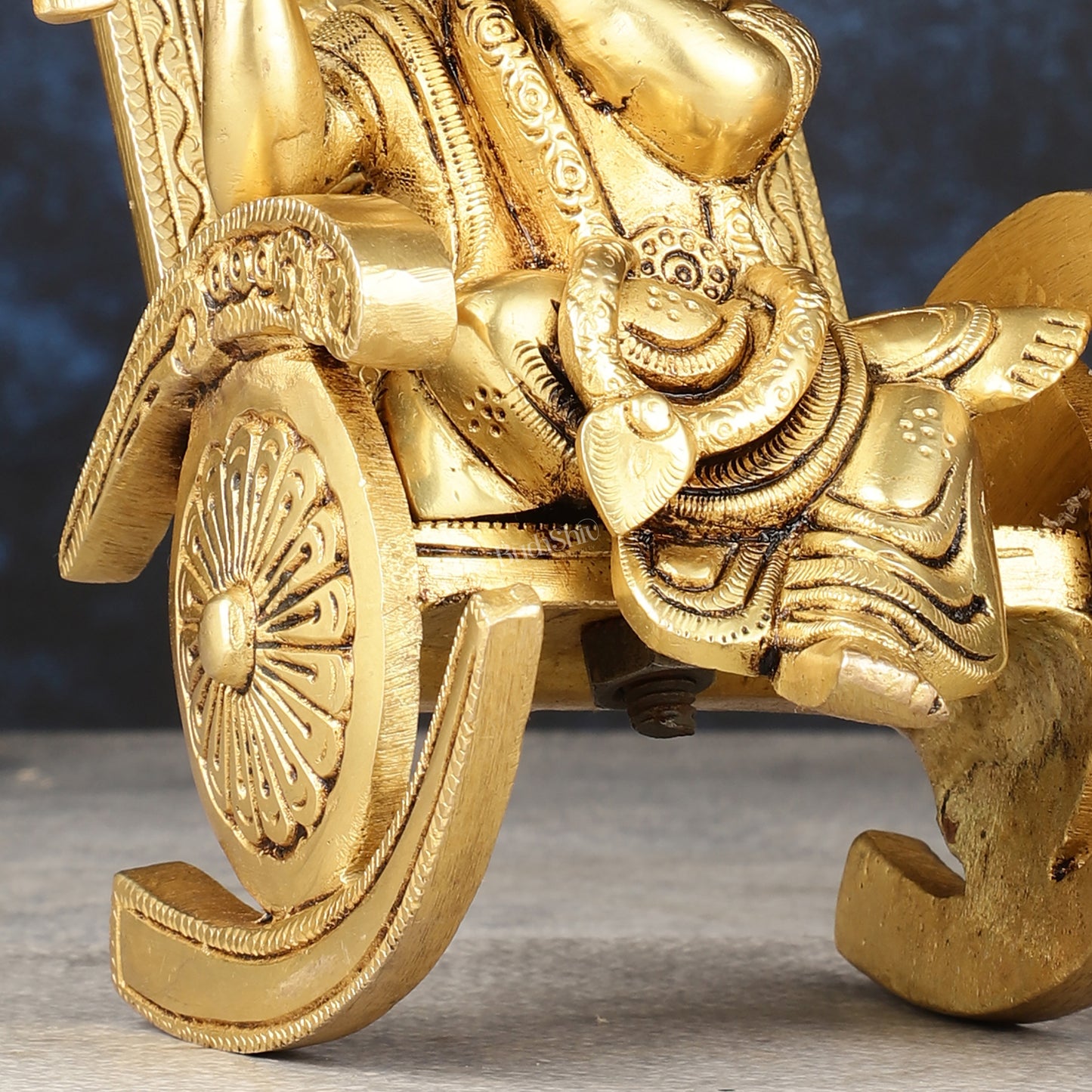 Pure Brass Lord Krishna Seated on Swinging Chair Idol Showpiece | 7"