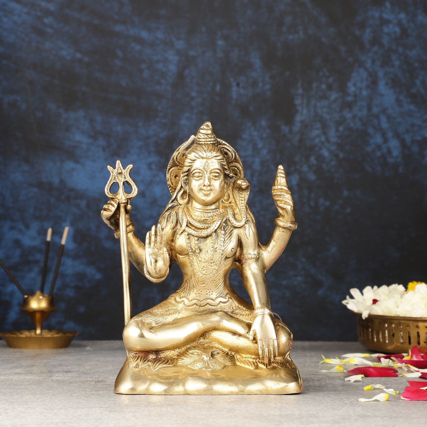 Brass Shiva Statue Murti 6.5 "