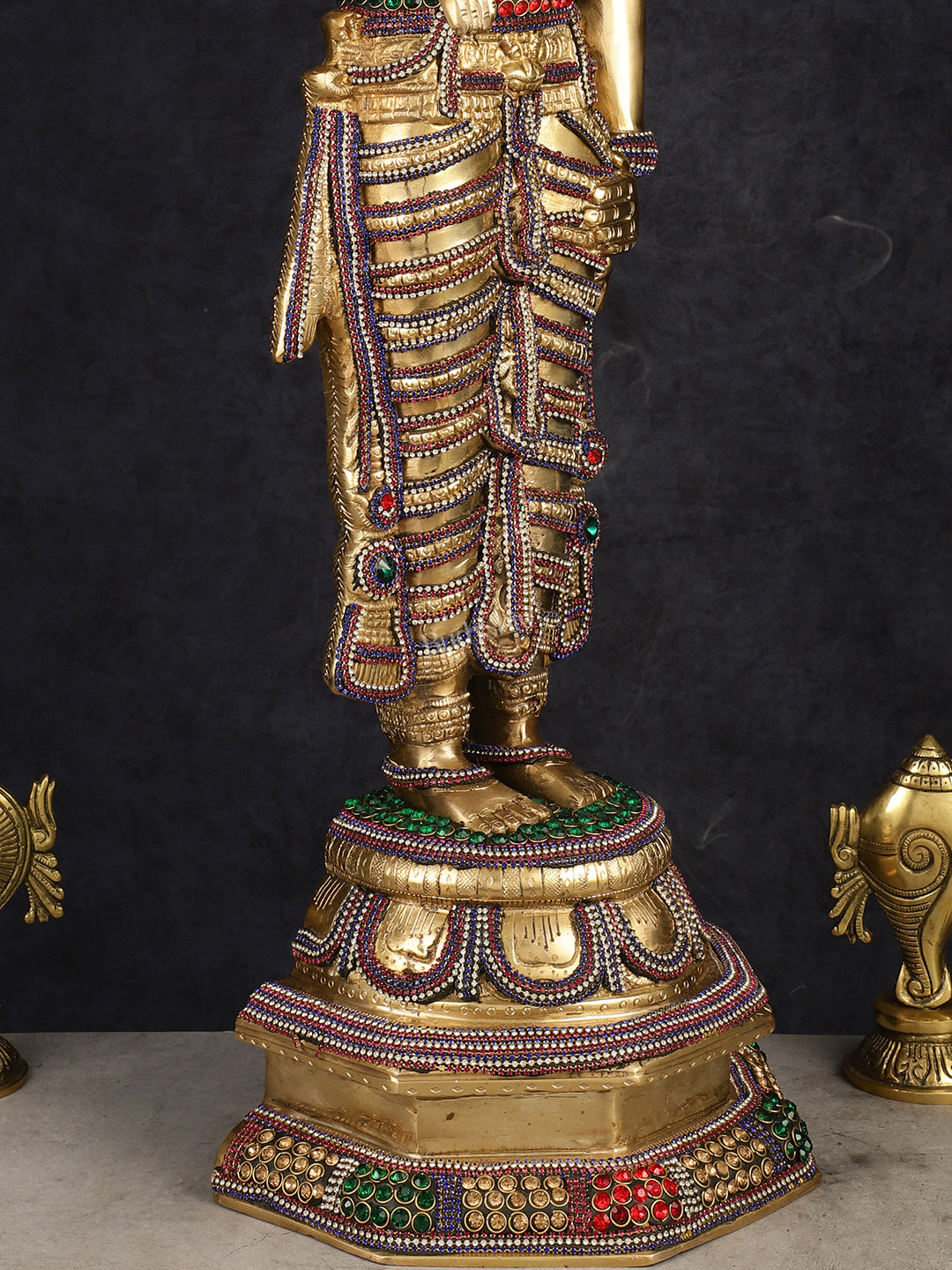 Divine Pure Brass Tirupati Balaji Idol 33" studded