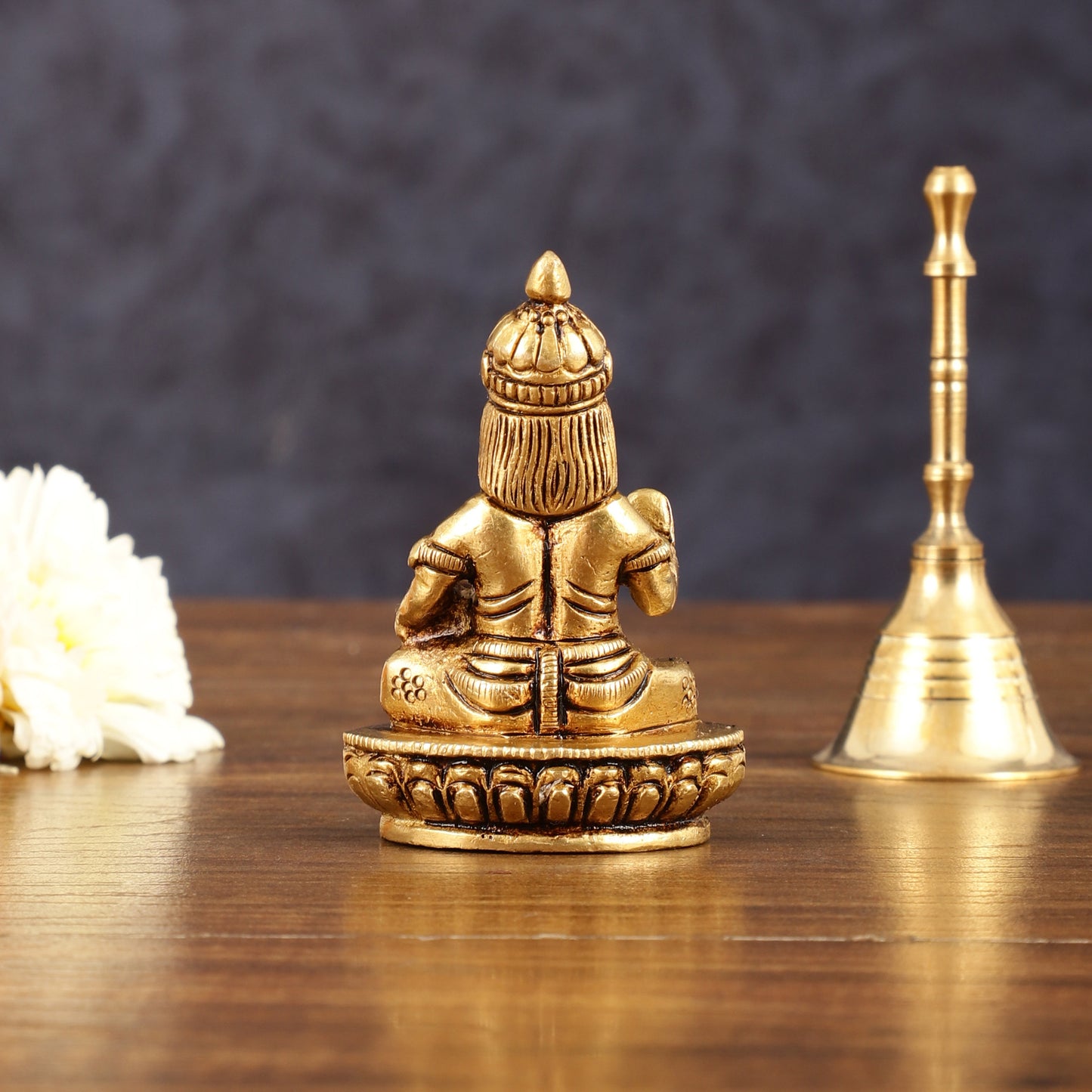 Brass Small Lord Kubera Idol - 3" Height