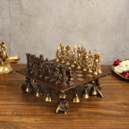 Pure Brass Chess Set | Handcrafted Antique Look