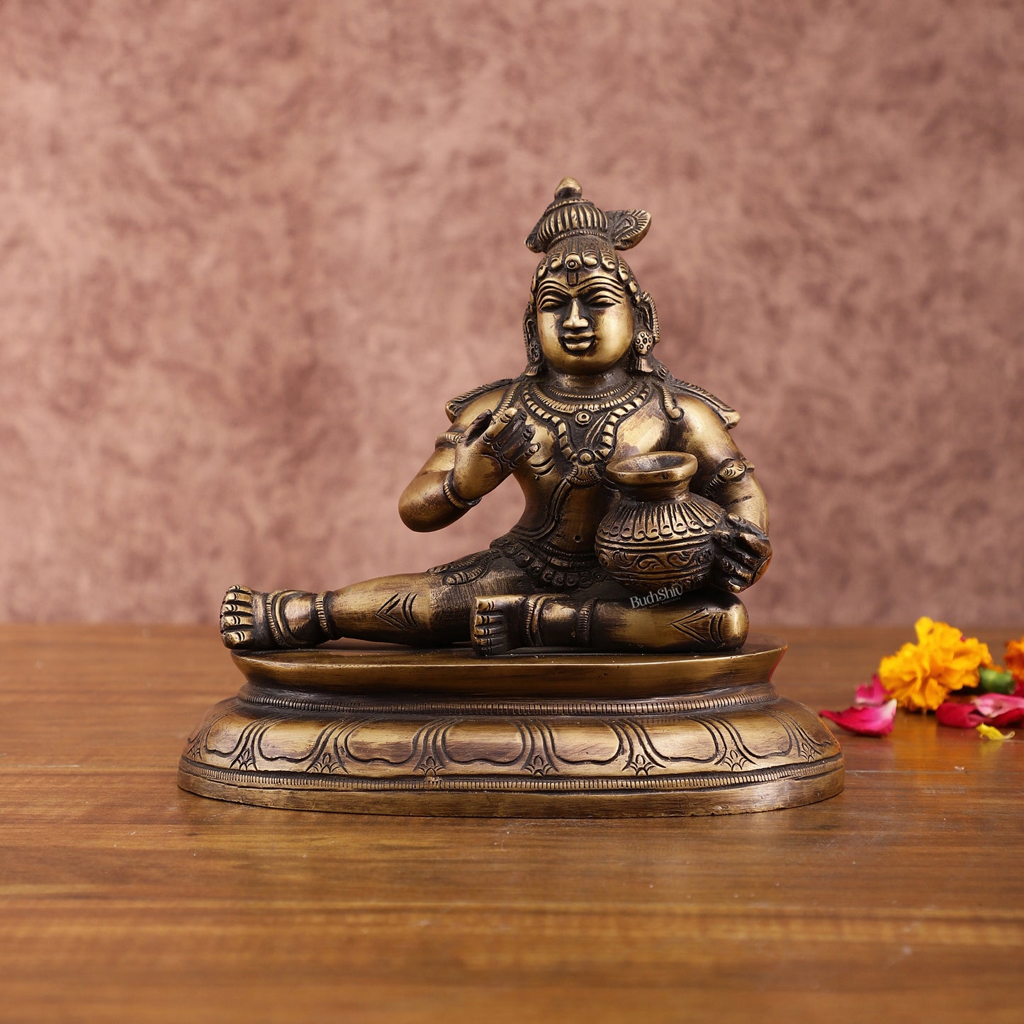 Vintage Pure Brass Makhan Chor Idol – Unique Handcrafted Statue